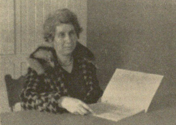 Sybil Jones with the 1932 Yearbook