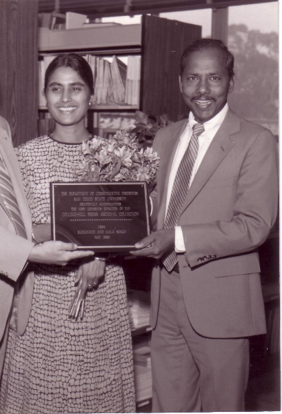 Dr. Sadanand and Kala Singh, May 1986