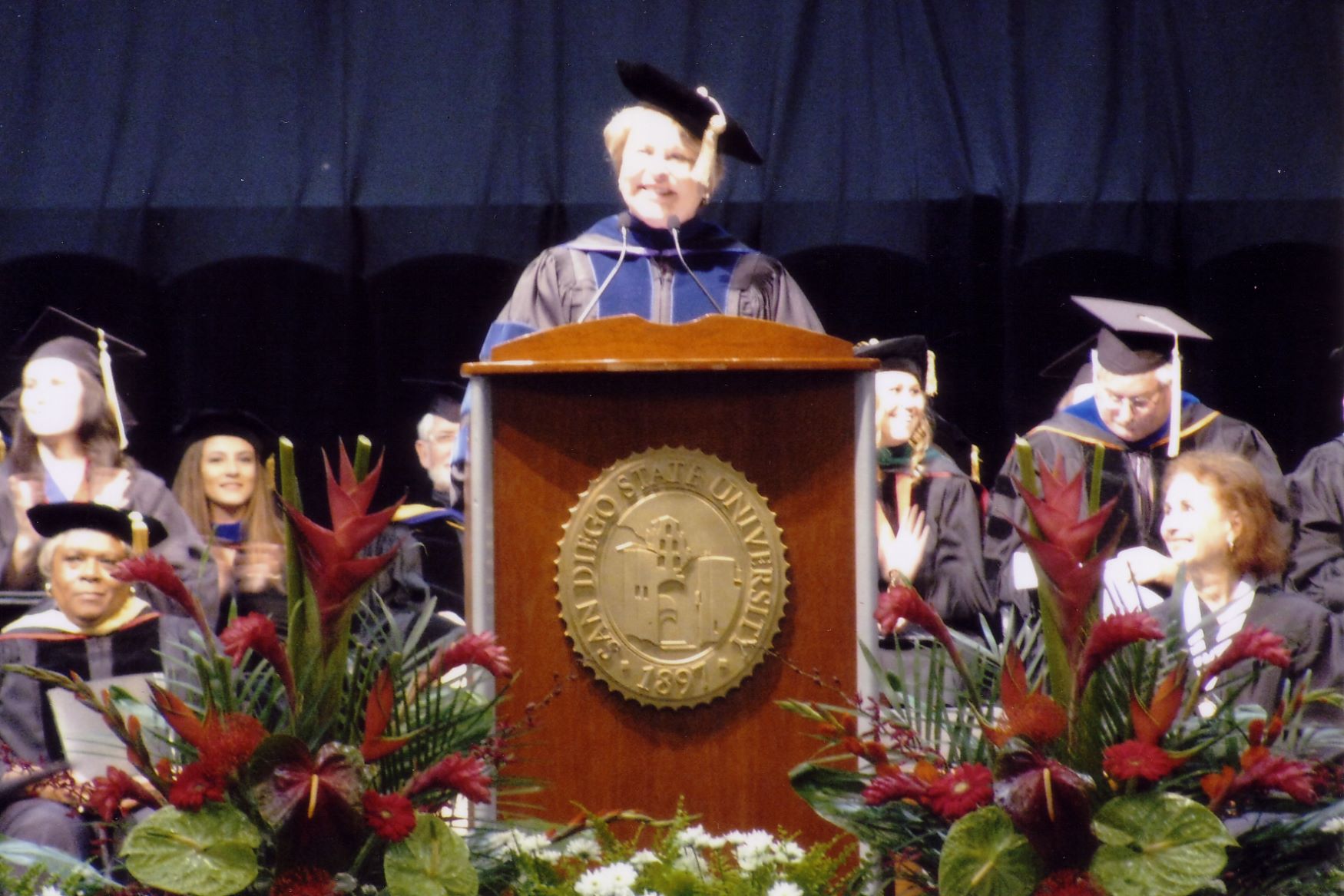 Dean Marilyn Newhoff of CHHS during the 2009 commencement. 